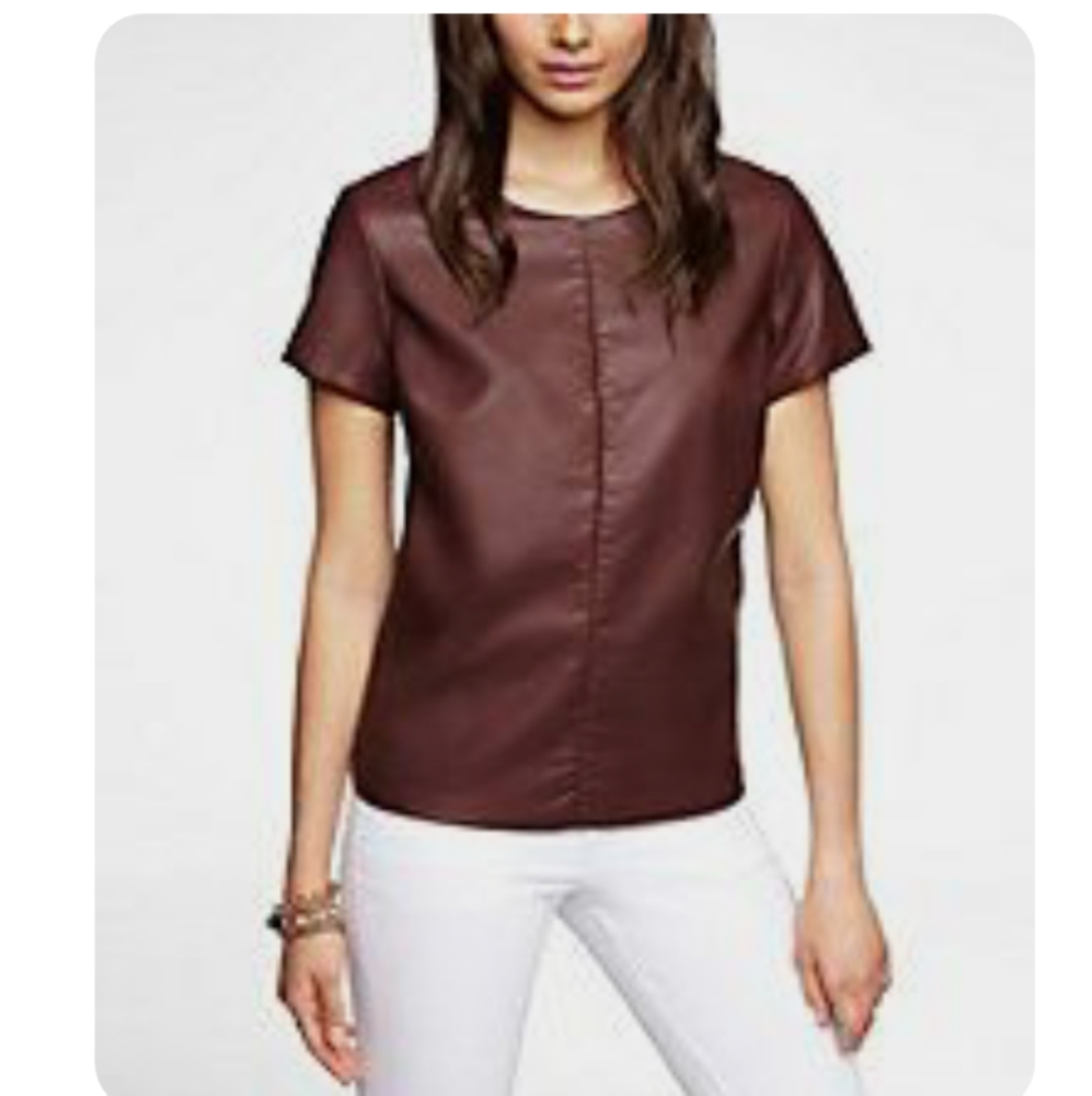 Express Minus the Leather Vegan Top Size S/P